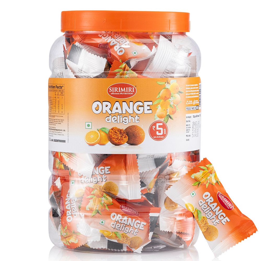 Order Orange Laddu Sweet - Rs 5 | Jar of 60 Pieces | SIRIMIRI